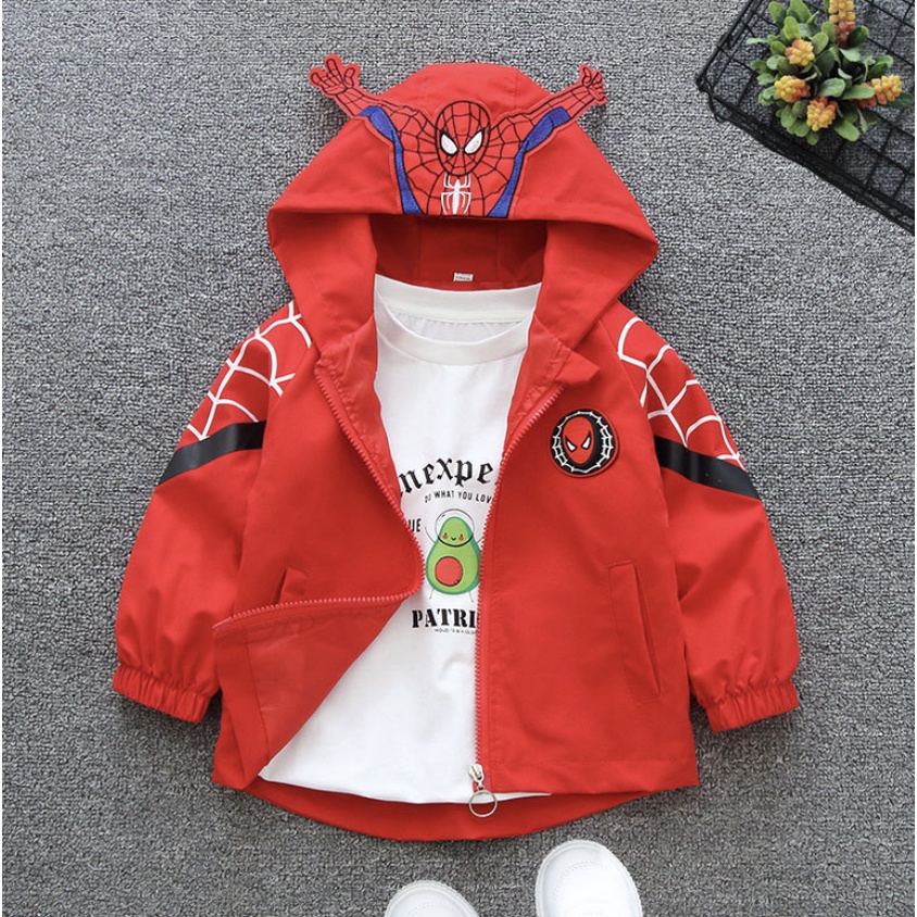 babyfit [2-8thn] SPIDER CRAWL 3d jacket hoody lengan panjang anak cewek cowok impor zg-0325