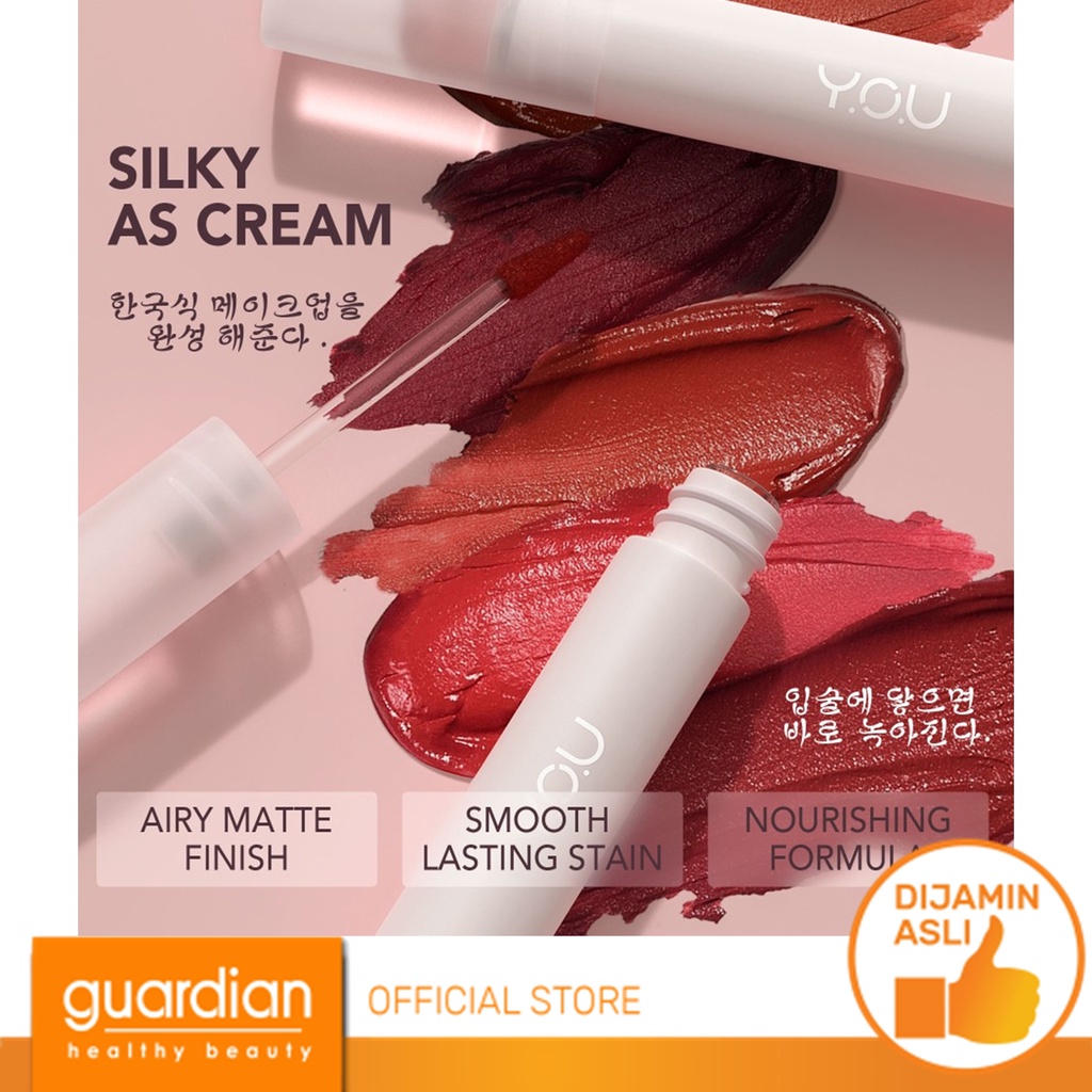 Y.O.U Cloud Touch Fixing Lip Tint Soft Velvet Finish Lip Stain - R199 Airy Kiss