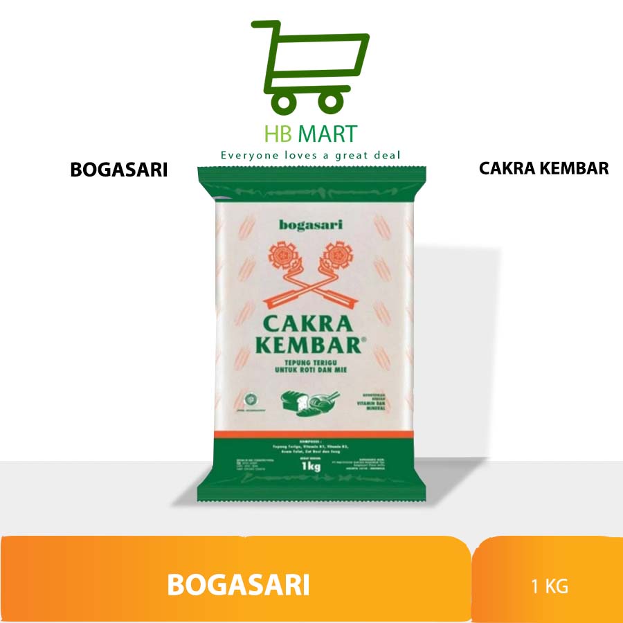 

KHUSUS OJOL 1 DUS Tepung Terigu Bogasari Cakra Kembar 1 Kg