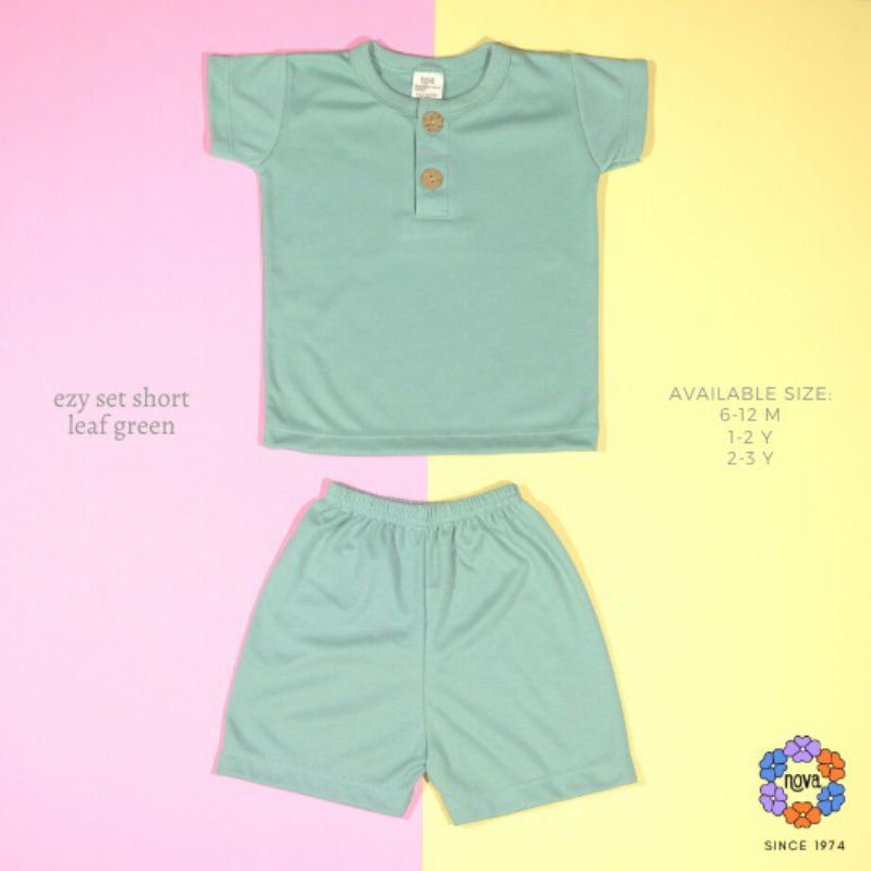 NOVA Ezy Shirt Set - Setelan Oblong Pendek &amp; Celana Pendek 6 Bulan - 4 Tahun