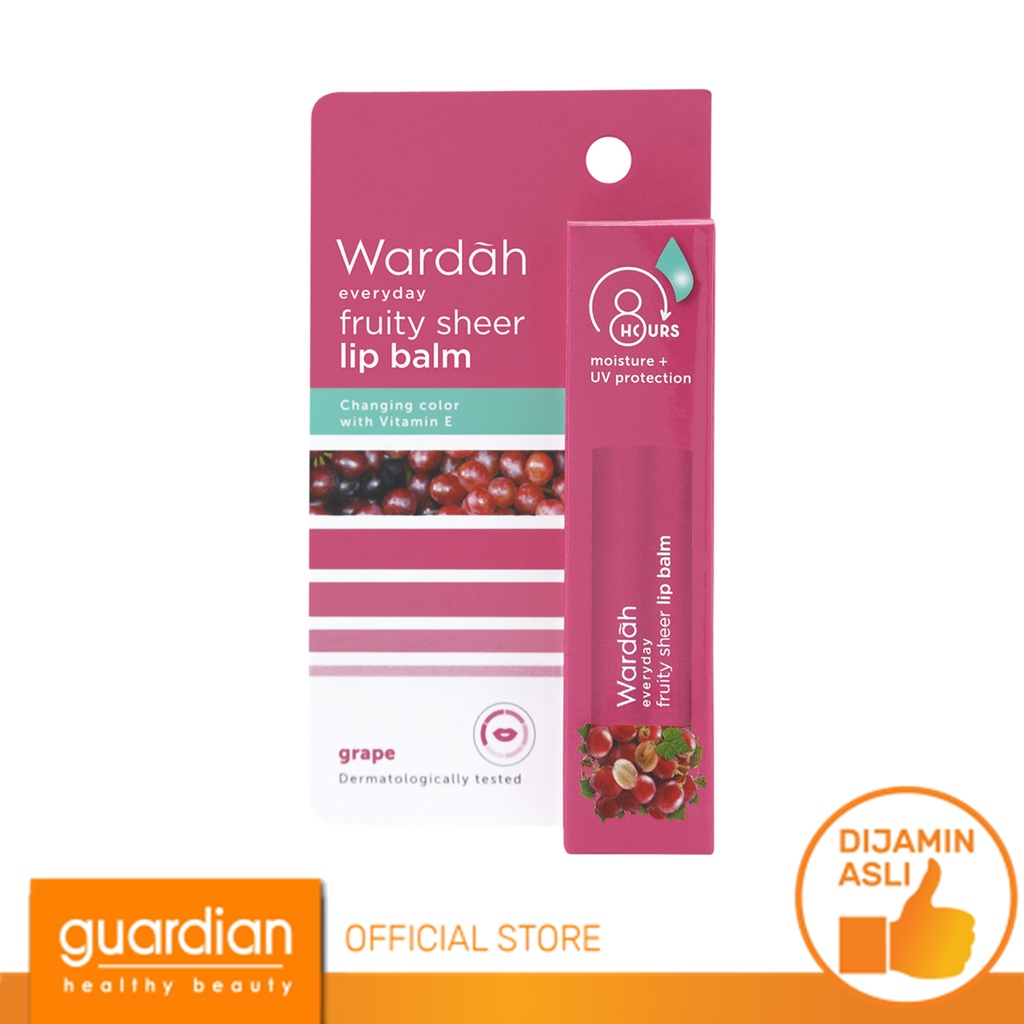 WARDAH Everyday Fruity Sheer Lip Balm 4g Pelembab Bibir - Grape