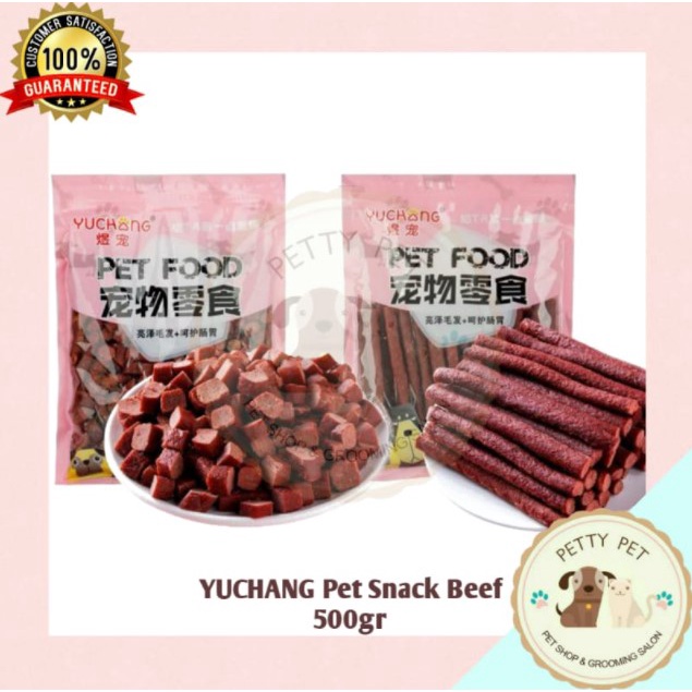 Best Seller Snack Anjing Beef Dog Snack Yuchang Dog Snack Beef 500gr Camilan Anjing