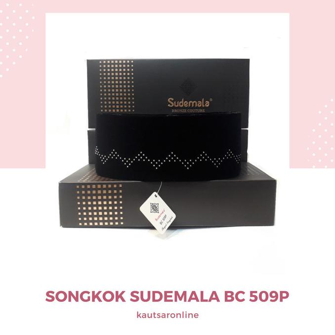 Peci Songkok Kopyah Sudemala Hitam Motif Pita Laser BC SALE