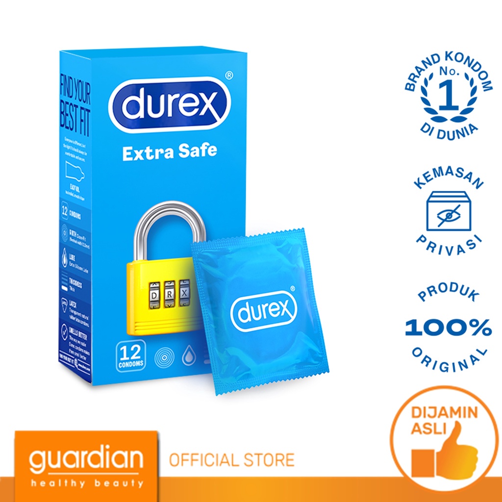 DUREX Extra Safe 12s - Kondom Tebal Lebih Aman