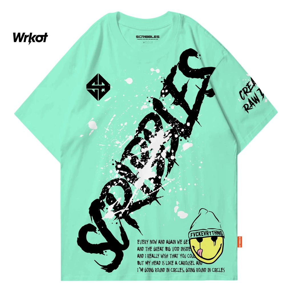 Workout Stretwear x Scribbles Kaos Oversize Original Workout Nosense