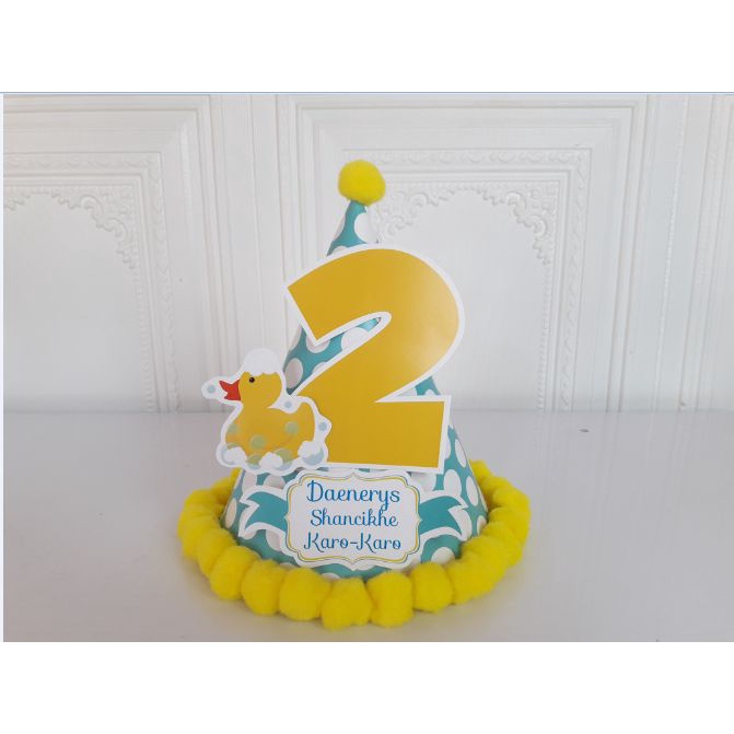 topi spesial bebek / topi spesial duck / topi ultah bebek / topi ultah duck / topi ultah custom bebe