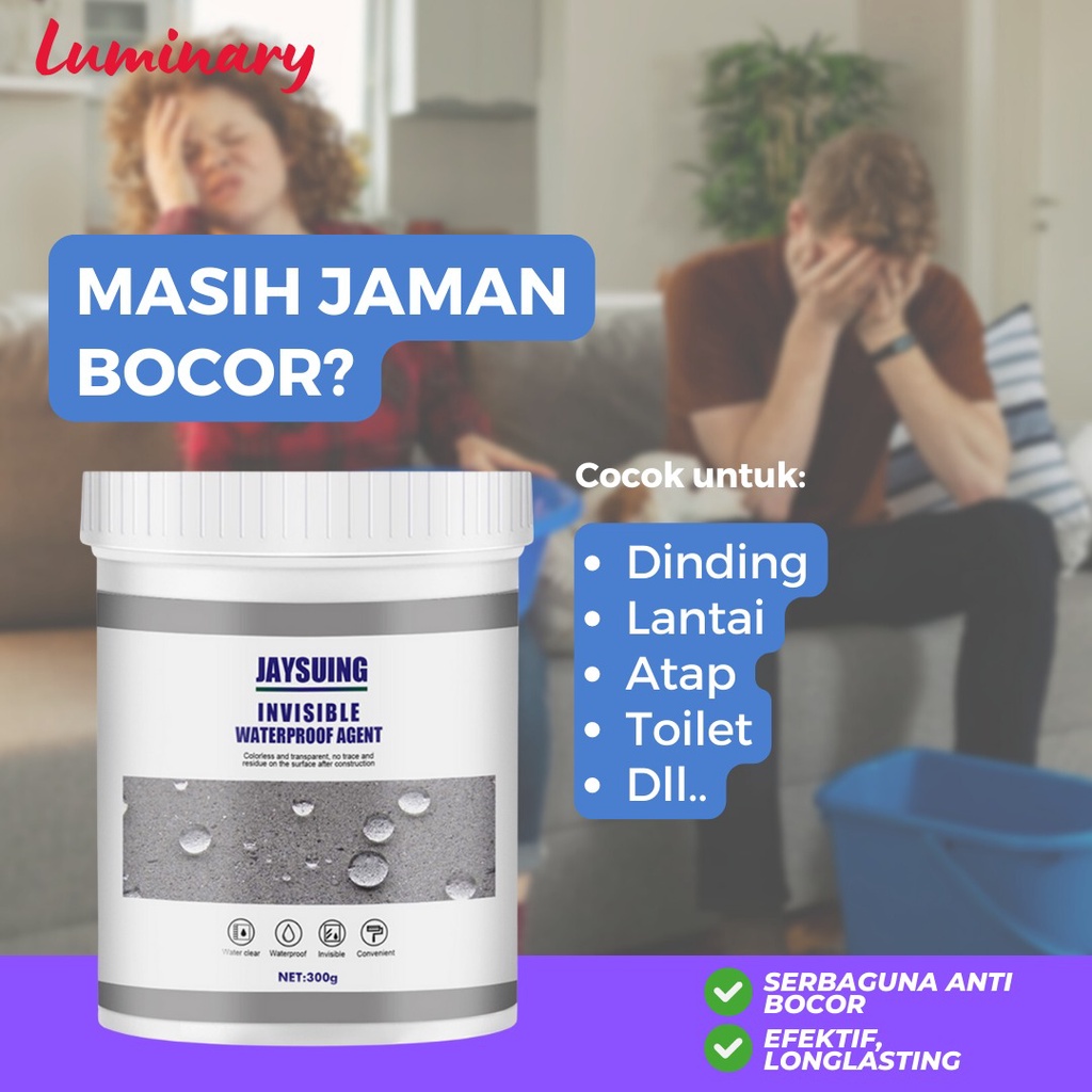 Jaysuing Lem transparan Anti Bocor Keramik Kamar Mandi Kolam Waterproof Glue Sealant Aquaproof Tahan lama