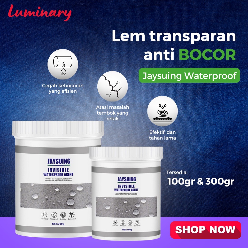 Jaysuing Lem transparan Anti Bocor Keramik Kamar Mandi Kolam Waterproof Glue Sealant Aquaproof Tahan lama