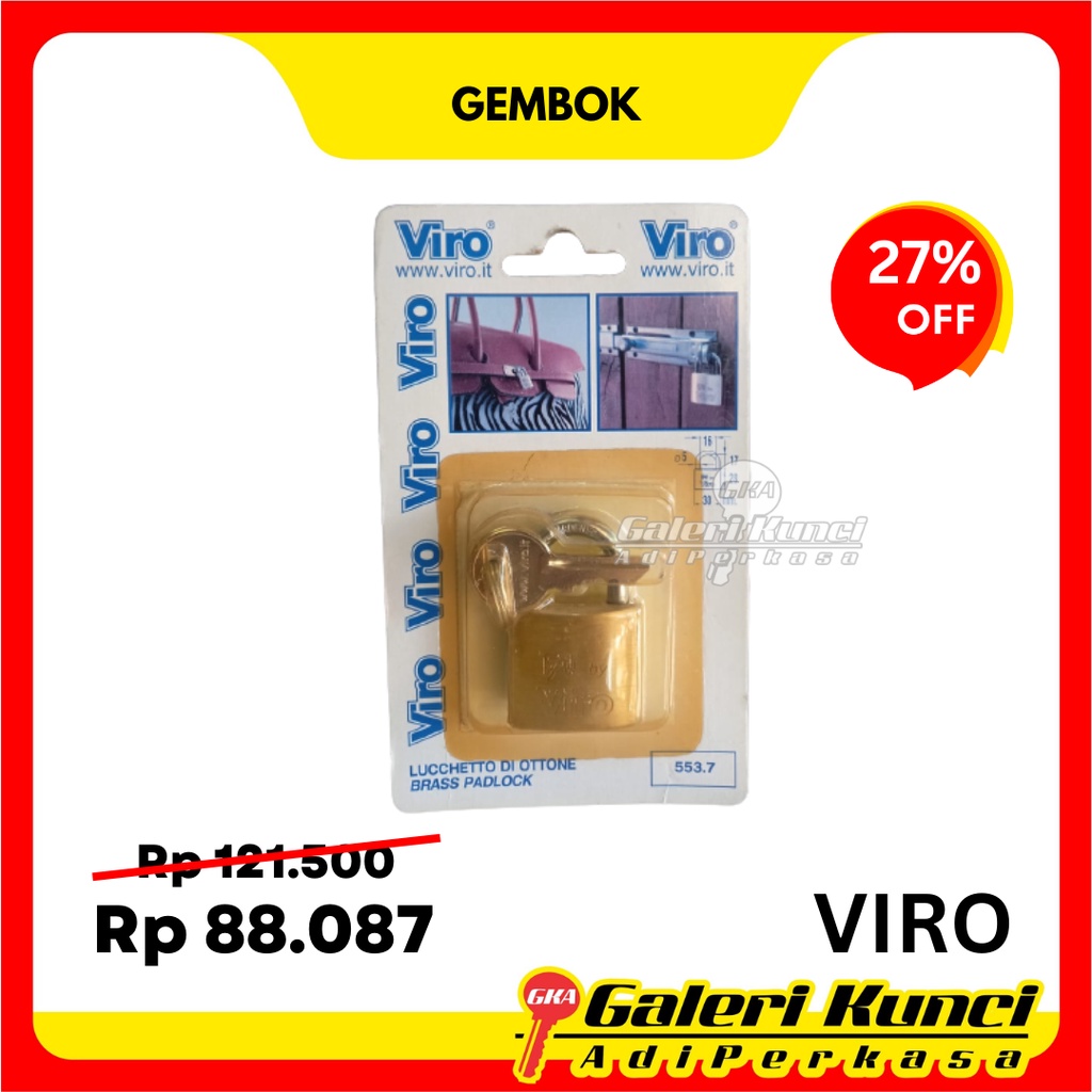 Gembok Pagar Padlock VIRO 30MM