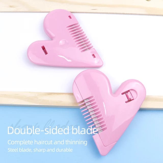 Sisir Potong Poni Anak / Cutter Sisir Simple Bentuk Hati  F985