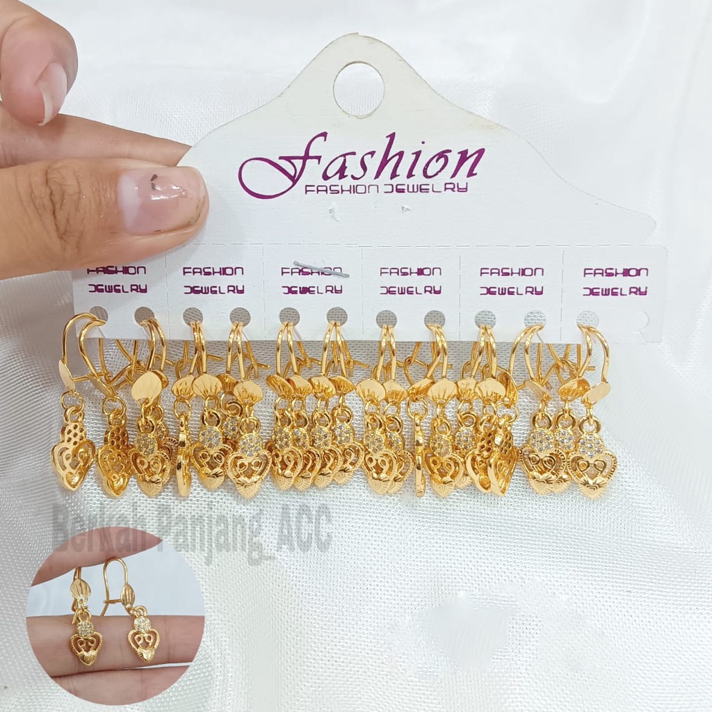 COD 12 PASANG/CHAR ANTING DESI JURAI PER VARIASI  DEWASA VARIAN MOTIF FASHION perhiasan super berkelas fashion korea anti karat dan anti luntur