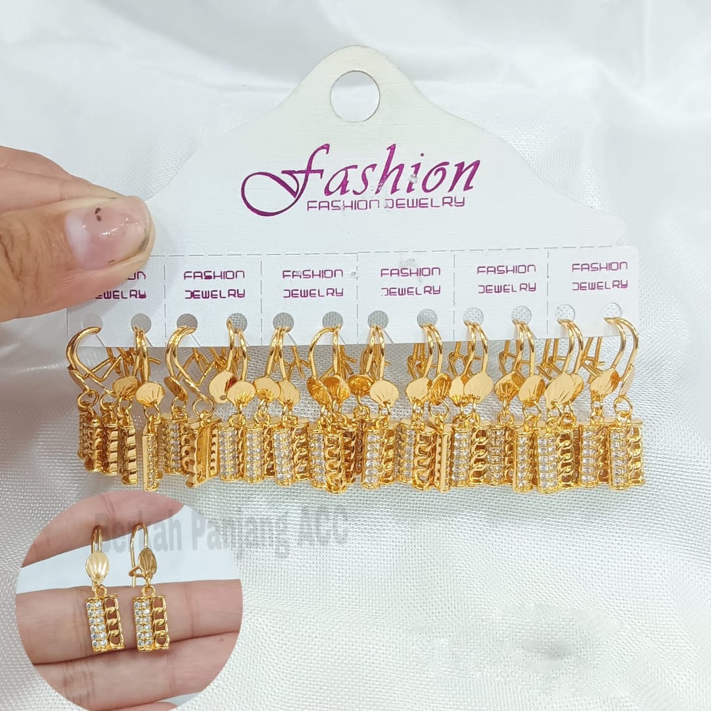 COD 12 PASANG/CHAR ANTING DESI JURAI PER VARIASI  DEWASA VARIAN MOTIF FASHION perhiasan super berkelas fashion korea anti karat dan anti luntur