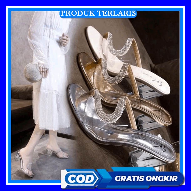 J Gracia - Sepatu Sandal Mules Slop Teplek Lebaran Wanita Kekinian Terbaru Selop Cewek Kasual Rumah 