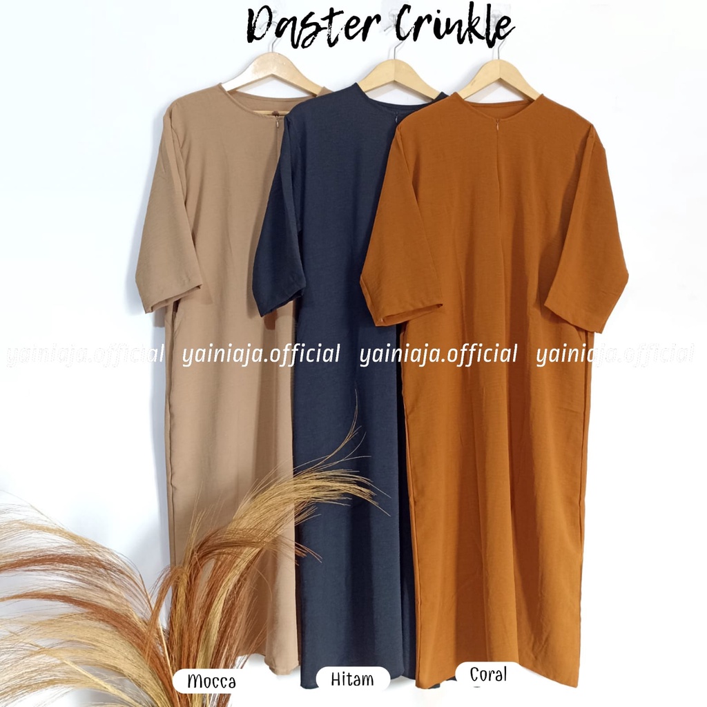 Daster Crinkle Gamis crinkle Lengan 3/4 Busui Friendly terbaru