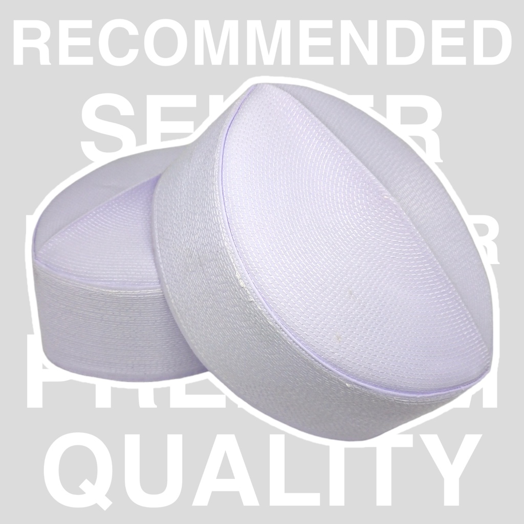 Peci Kopiah Habib Putih / Peci Adzikro Pendek /Kopyah Adzikro / Kopiah Adz Dzikro /  Peci Adzikro Pu