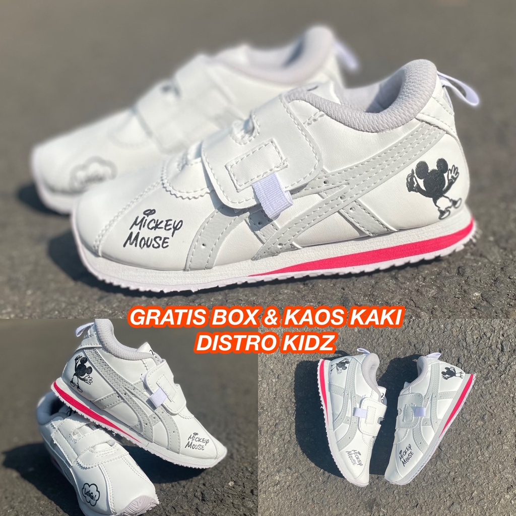 sepatu anak laki laki & sepatu anak perempuan onitsuka mickey white
