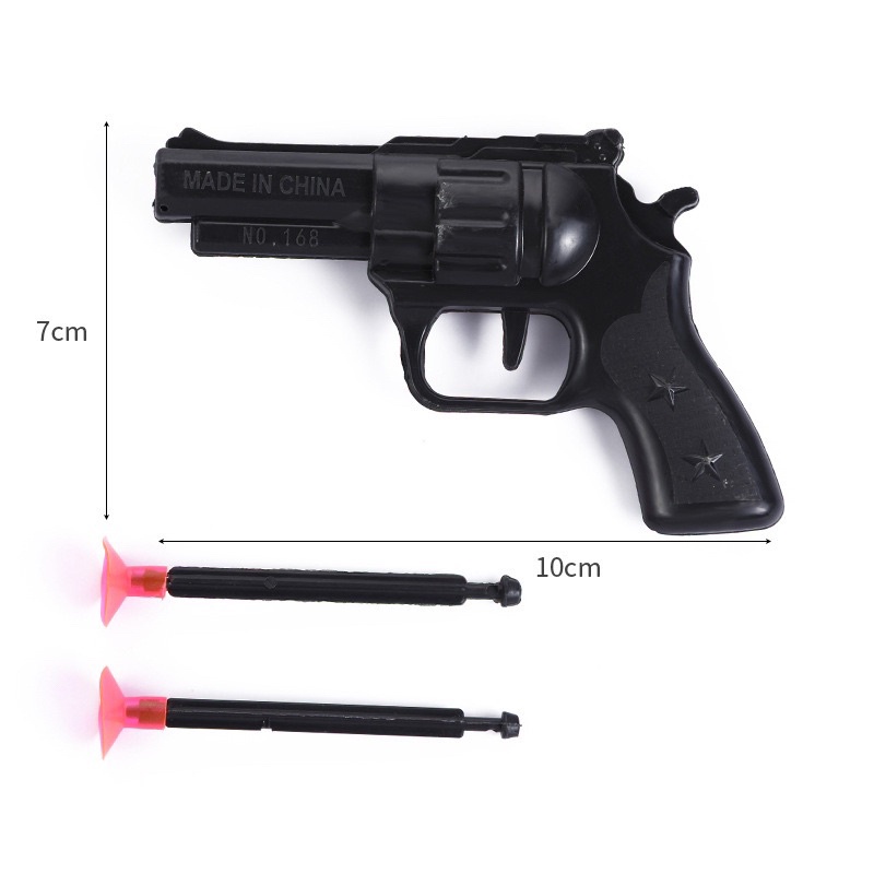 PISTOL MAINAN TEMBAK - TEMBAKAN PLASTIK HITAM / GUN TOY MINI PROMO MITRA