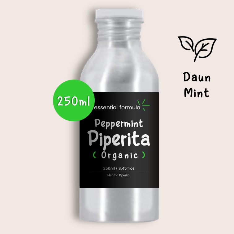 250ml Organic Peppermint Piperita Essential Oil Daun Mint Murni 100%