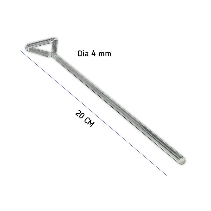 Batang Pengaduk Segitiga Kaca 20 cm - 4 mm / Cell Spreader / Rod Glass Segitiga / GLASS ROD SPREADER