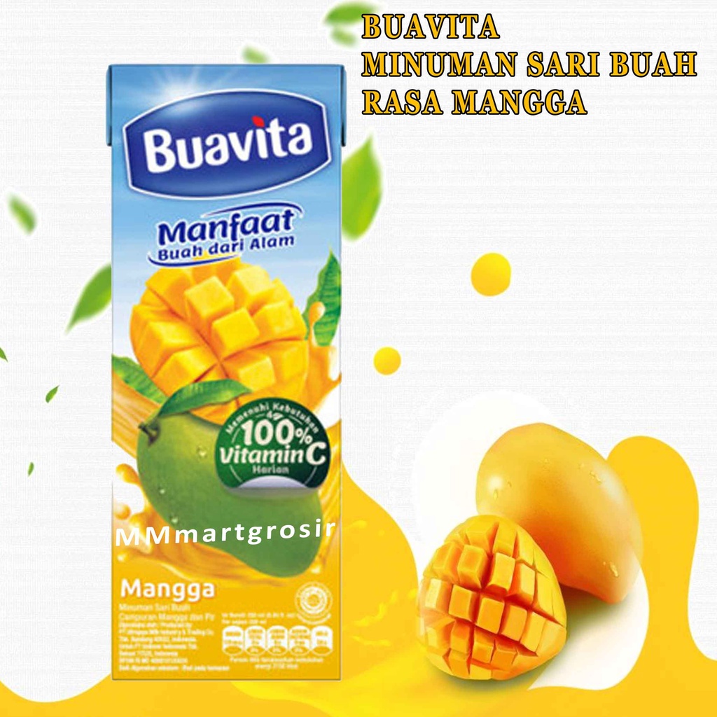 Buavita/ Minuman Sari Buah/ Buavita Rasa Mangga/250ml