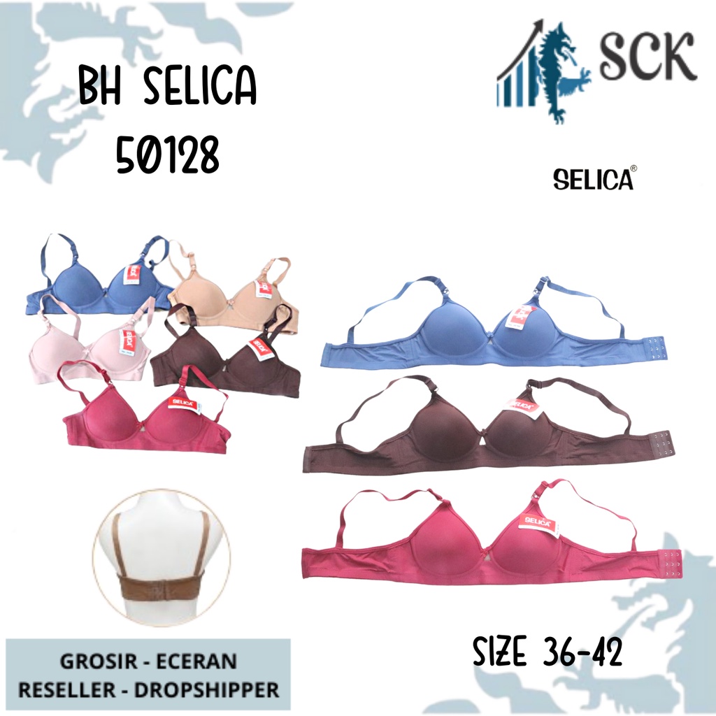 BH Wanita SELICA 50128 Polos Tanpa Kawat Soft / Pakaian Dalam Wanita - sckmenwear GROSIR