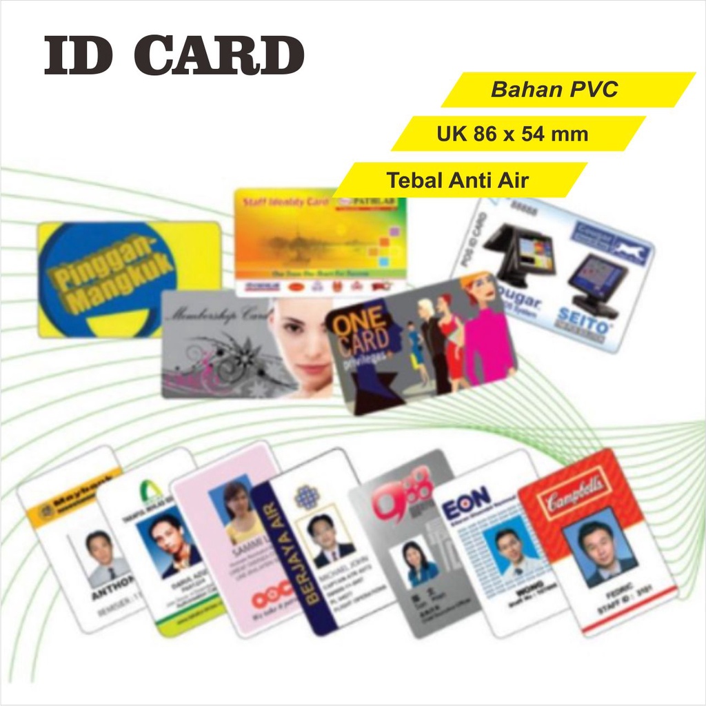 

cetak id card bahan pvc tebel