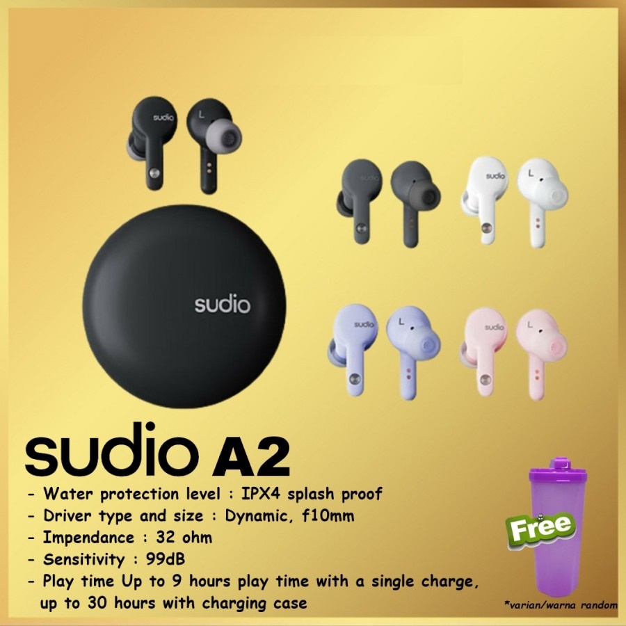 Sudio A2 A 2 TWS True Wireless In Ear Noise Cancelling Earbuds