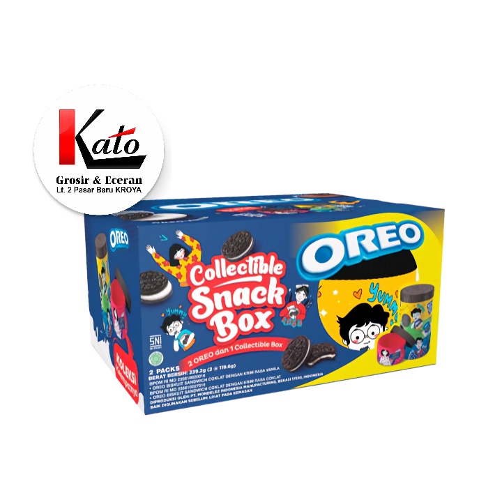 

Oreo Collectible Snack BOX Paket Oreo Gempita Biskuit + Free Collectible Snack Box