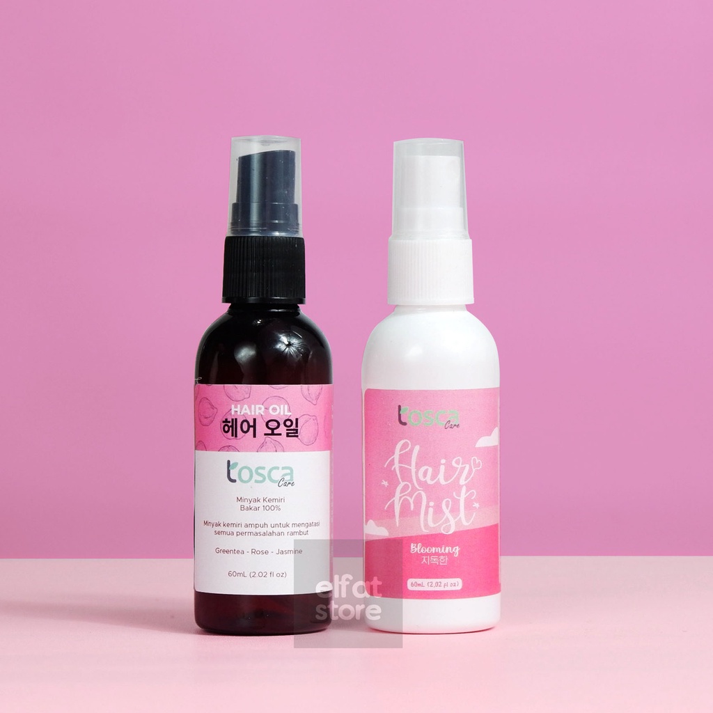 [Paket Bundling] Tosca Hair Oil Kemiri Bakar + Hair Mist Treatment Rambut Harum dan Sehat