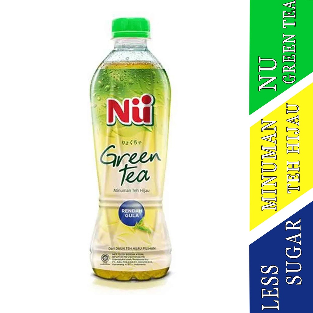 

TEA- NU GREEN TEA- TEH HIJAU LESS SUGAR- 450ML