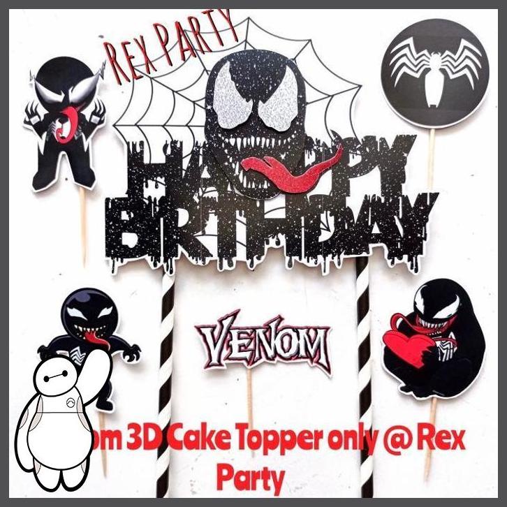 

(REXP) VENOM CAKE TOPPER/TOPPER KUE 3D VENOM/CAKE TOPPER VENOM