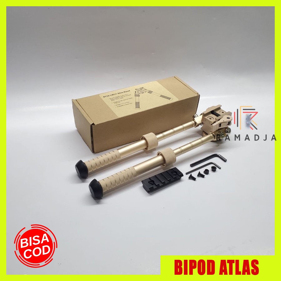 BIPOD ATLAS BIPOT ATLAS GOLD DUDUKAN SENAPAN ANGIN MERK ATLAS PLUS REL