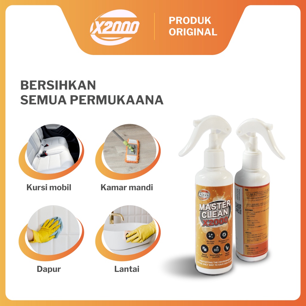[X2000 Official] Pembersih karat X2000 serbaguna, Cleaning spray X2000, Menghilangkan karat, minyak 