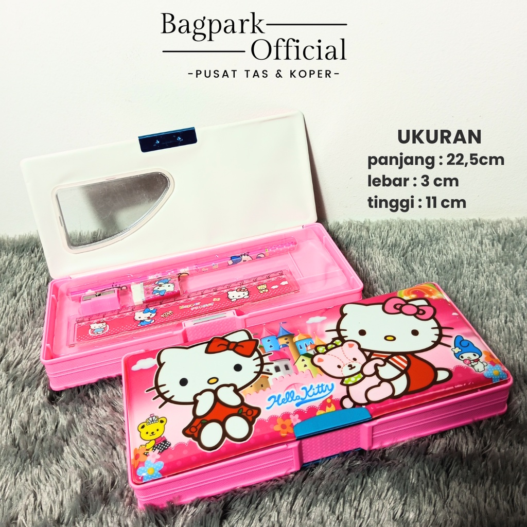 KOTAK PENSIL MAGNET MOTIF KARTUN LUCU PENSIL CASE IMPORT KOTAK PULPEN TEMPAT ALAT TULIS ADA TEMPAT SERUTAN + PENGHAPUS + PENGGARIS TERBARU