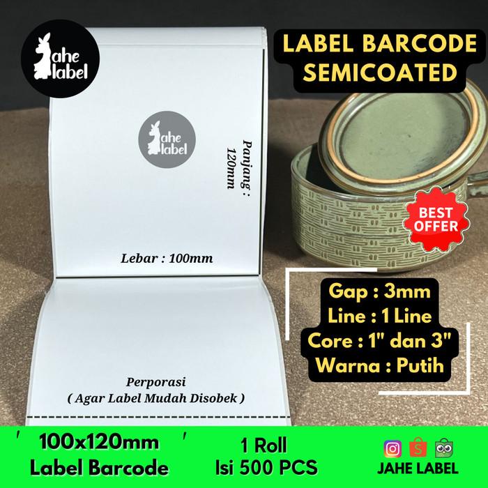 

Label Barcode Semicoated 100X120 Mm , Semicoated 100X120Mm - 500 Pcs