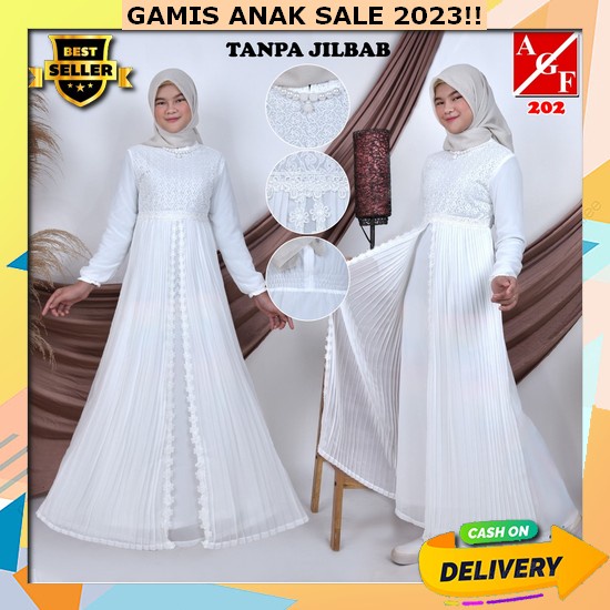 Baju Gamis Anak Perempuan Terbaru 2023 Umur 12 Thn Tanggung Gamiss Kurung Malaysia Games Cewek Set H