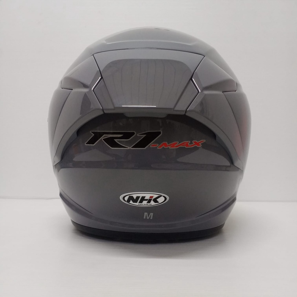 NHK R1 MAX SOLID DIM GREY HELM OPEN FACE DOBLE VISOR