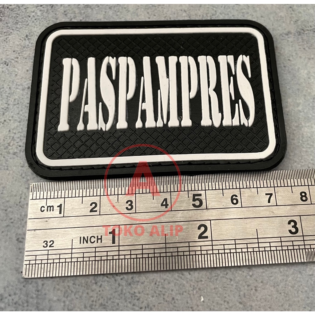 Patch Paspampres (Putih Tulisan) - Patch Velcro Paspampres - Prepetan Paspampres