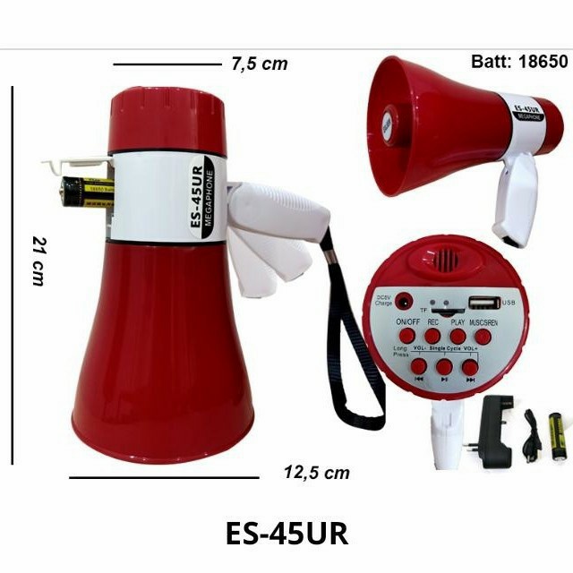 MEGAPHONE TOA EALSEM ES 45 UR + BATTERY CHARGE