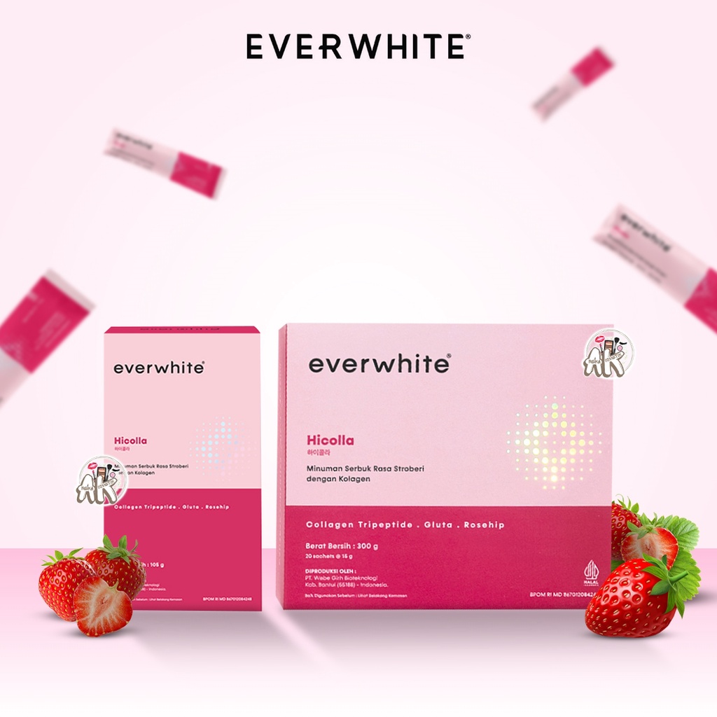 EVERWHITE HICOLLA MINUMAN COLLAGEN DRINK TRIPEPTIDE / GLUTA / ROSEHIP ( ISI 7 &amp; 20 )