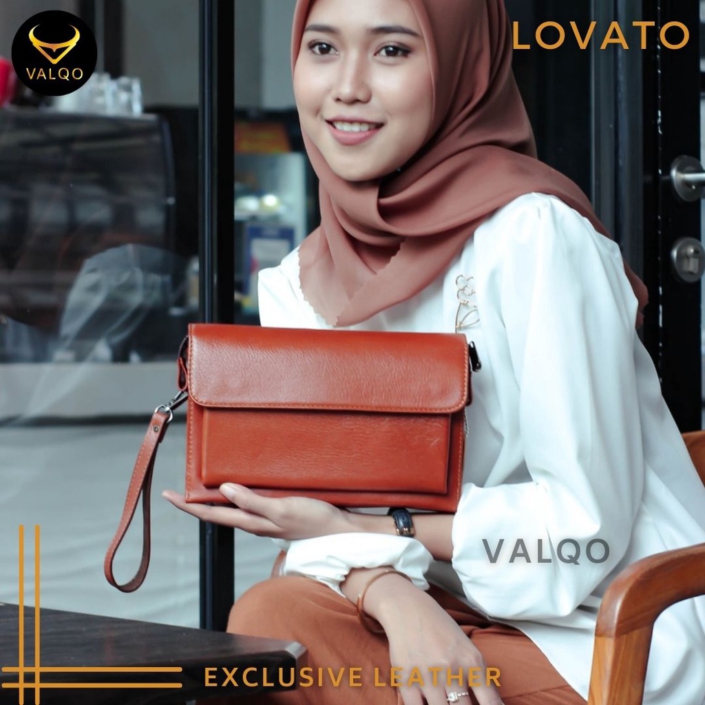 [VALQO] LOVATO Tas Handbag Multifungsi Dompet HP Kulit Sapi Cewek Wanita Perempuan