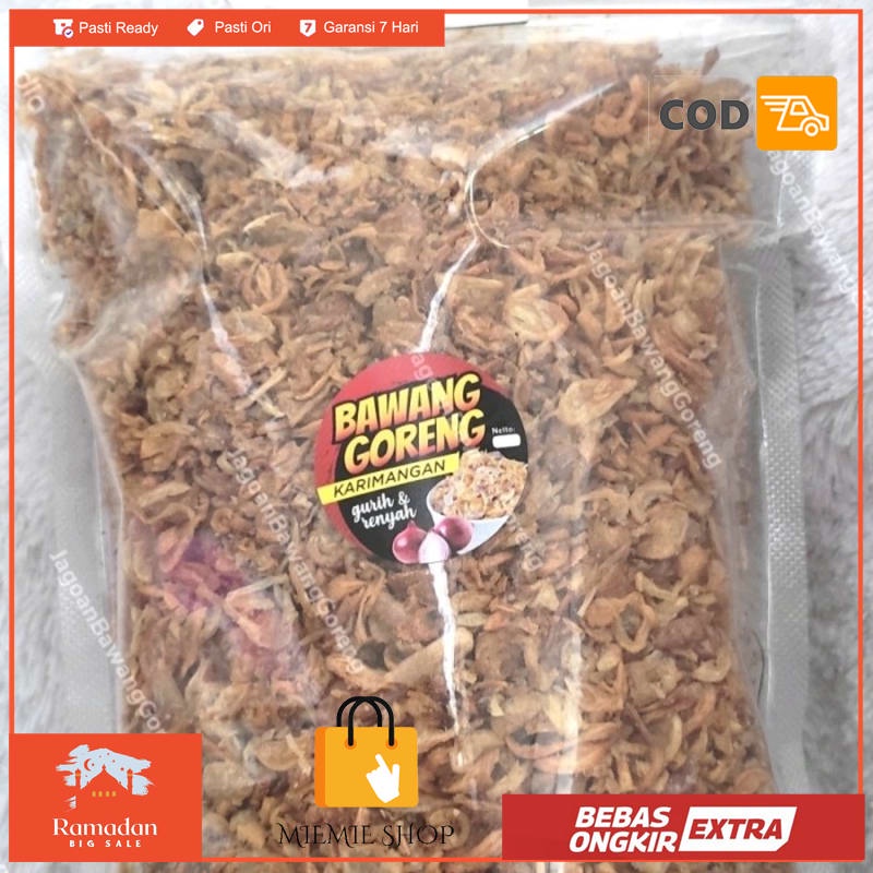 

brambang goreng 500gr/ bawang merah gorengPLASTIK POUCH - Tanpa tepung