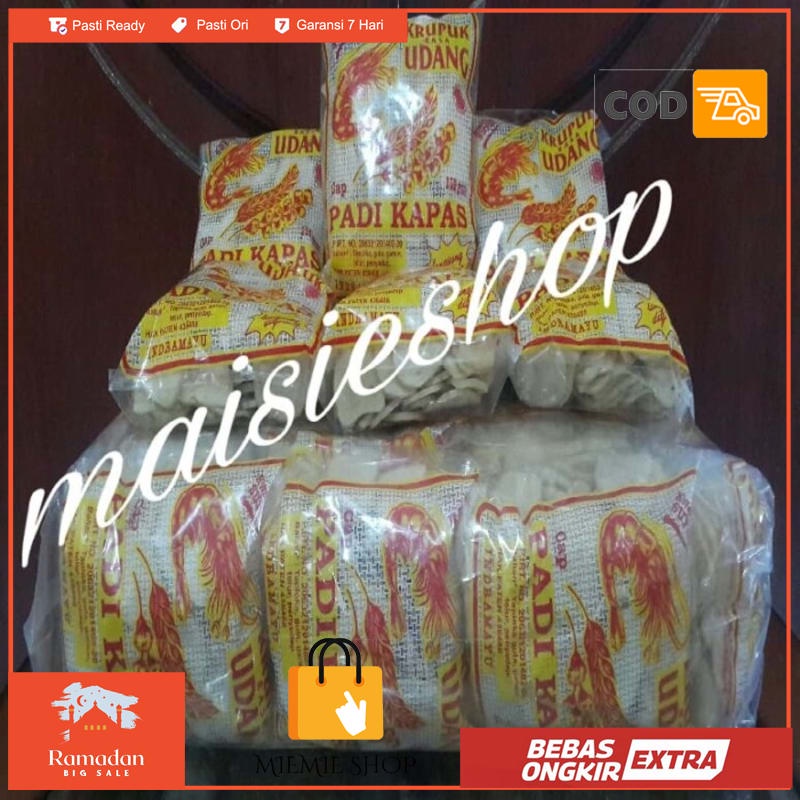 

Kerupuk Udang Kancing Cap Padi Kapas Indramayu 250 gr