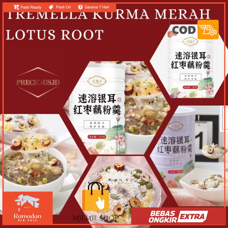 

OUFEN LOTUS ROOT POWDER BUBUK AKAR TERATAI MAKANAN DIET SEHAT - Tremela RedDate
