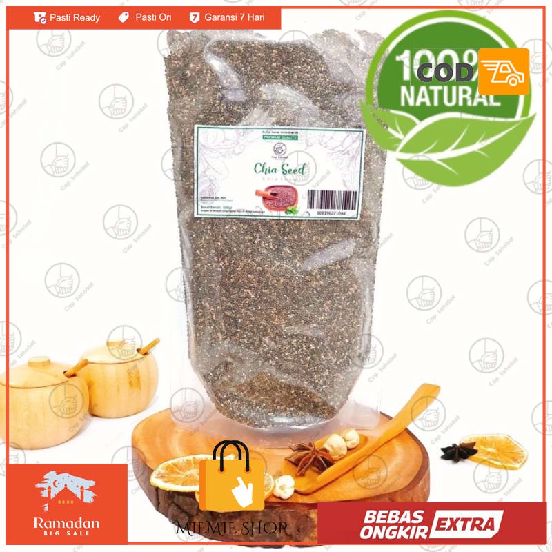 

500gr Black Chia Seed ORGANIK / Rempah / JSR100 PREMIUM QUALITY