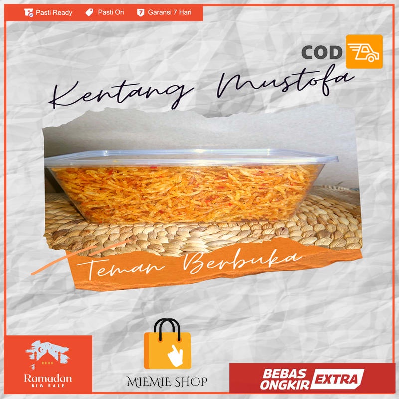 

Kentang Mustofa 250gr / Kentang Goreng / Kentang Kering / Kue Lebaran - Pedas BOX Polos