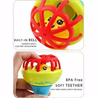 SS Mainan Kerincingan Rattle Genggam Bola Bayi teether rattle stick Rattle Toy Single mainan gigitan bayi BPA FREE