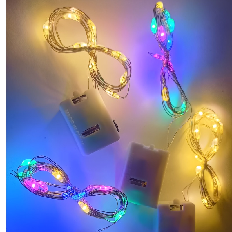 SS Lampu Tumblr Kawat Mini 1 2 3 5 Meter Lampu Hias Dekorasi Gift Box Bucket Bunga Balon Fairy Light Led Murah