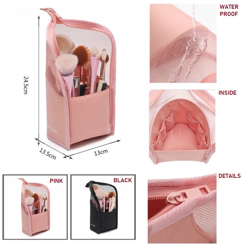 SS TAS TRAVEL ORGANIZER KUAS MAKE UP MODEL JARING TAS KOSMETIK WATERPROOF TAS MAKE UP MULTIFUNGSI