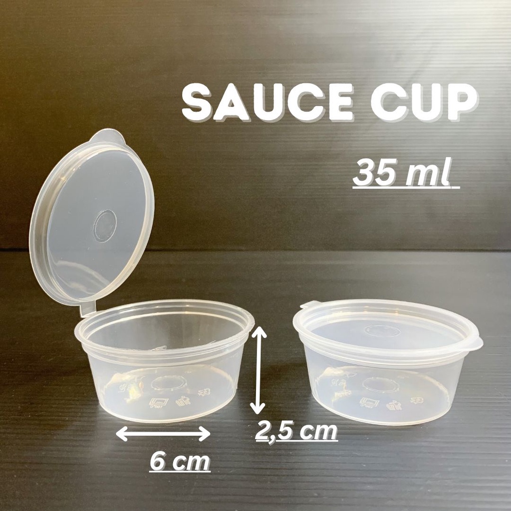 Tempat saos plastik / saus sambal kecap cup 25 ml / 35 ml / 100 ml / 150 ml